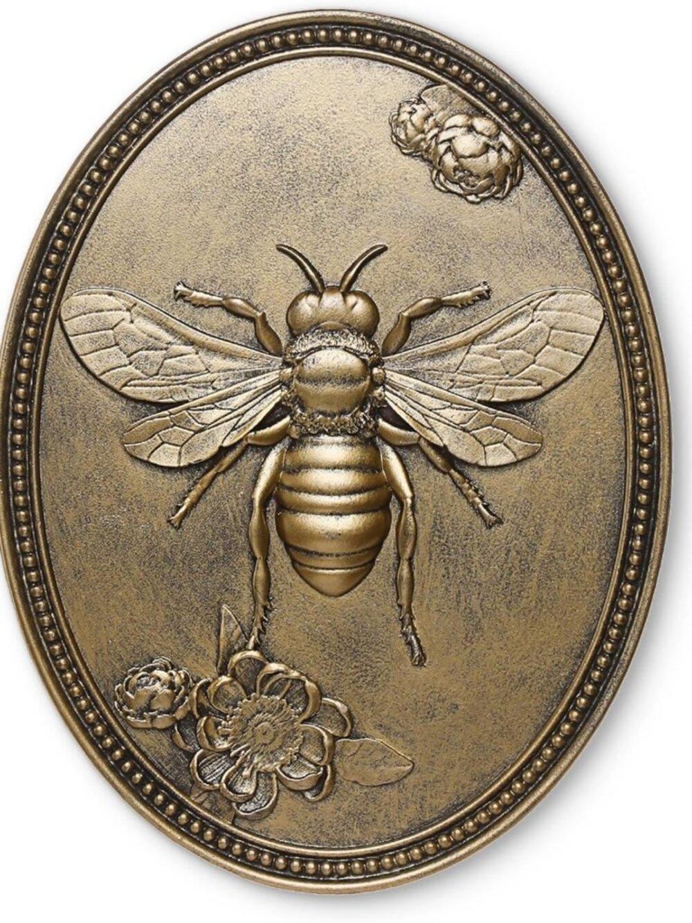 Vintage Bee Wall Sculpture | Antique Hanging Decor | Embossed Design for Living